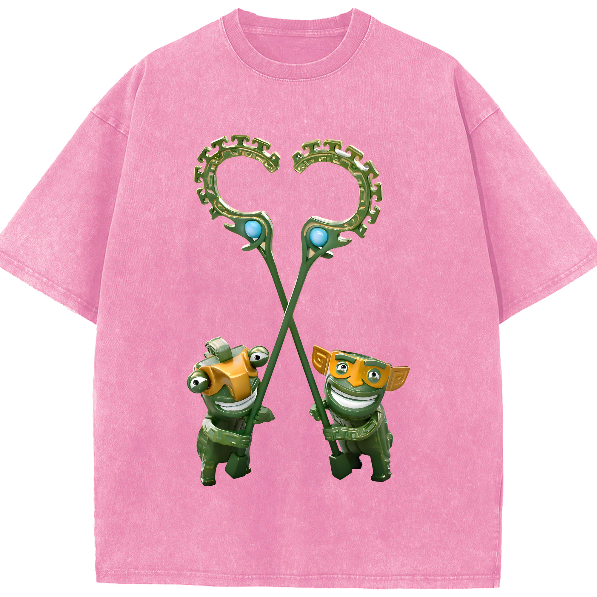 （画像用） Ne Zha 2 ナタ 魔童の大暴れ 綿100% ヴィンテージ風 半袖Tシャツ（フロントプリント）